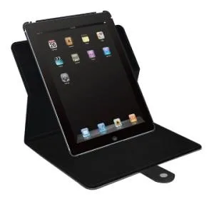 Macally (Mace Group) Macally SHELLSTAND2 iPad 2 leather case stand black — product photo
