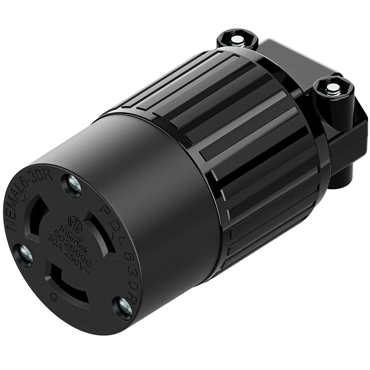 LORDWORLD LORDWORLD NEMA L6-30R 30A 250V Twist-Lock Connector Black — product photo