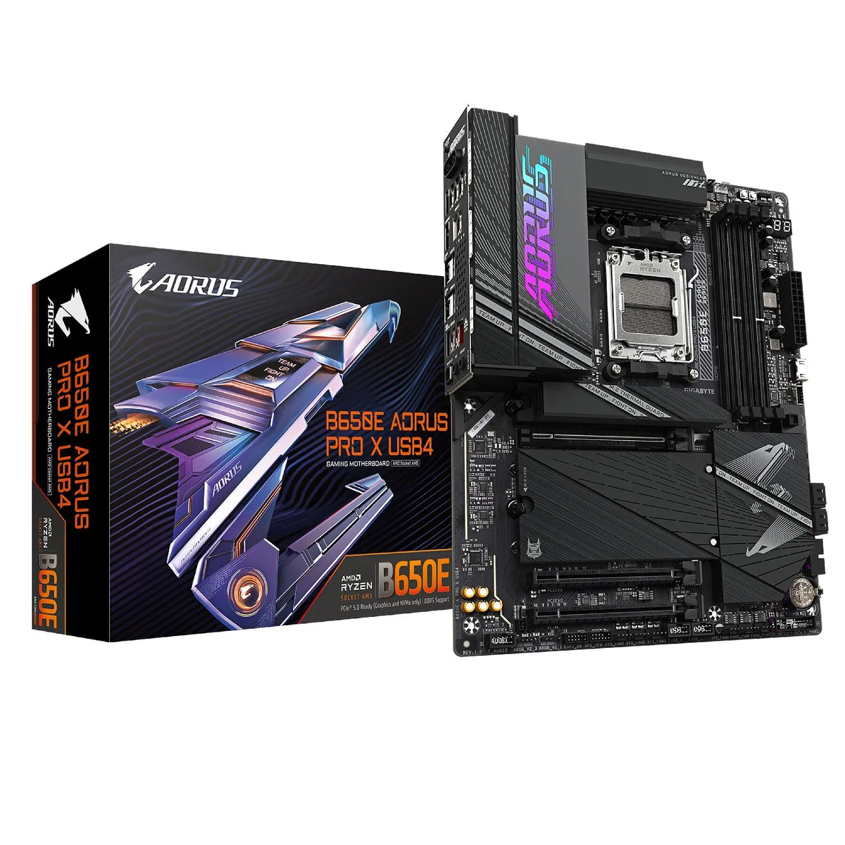 GIGABYTE GIGABYTE B650E AORUS PRO X USB4 AM5 DDR5 ATX AMD motherboard — product photo