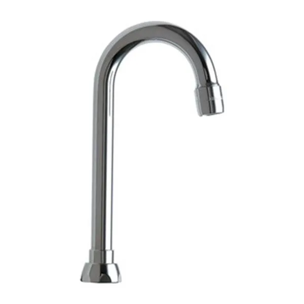 CHICAGO FAUCET COMPANY CHICAGO FAUCET COMPANY GN1AE3JKABCP Gooseneck Spout Polished Chrome bath hardware — product photo