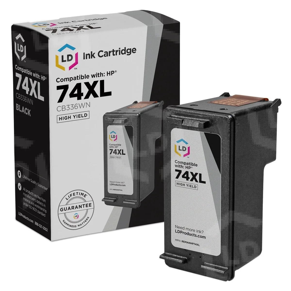 LD Products LD Products Remanufactured Ink Cartridge HP 74 CB335WN Black 200 Pages — product photo