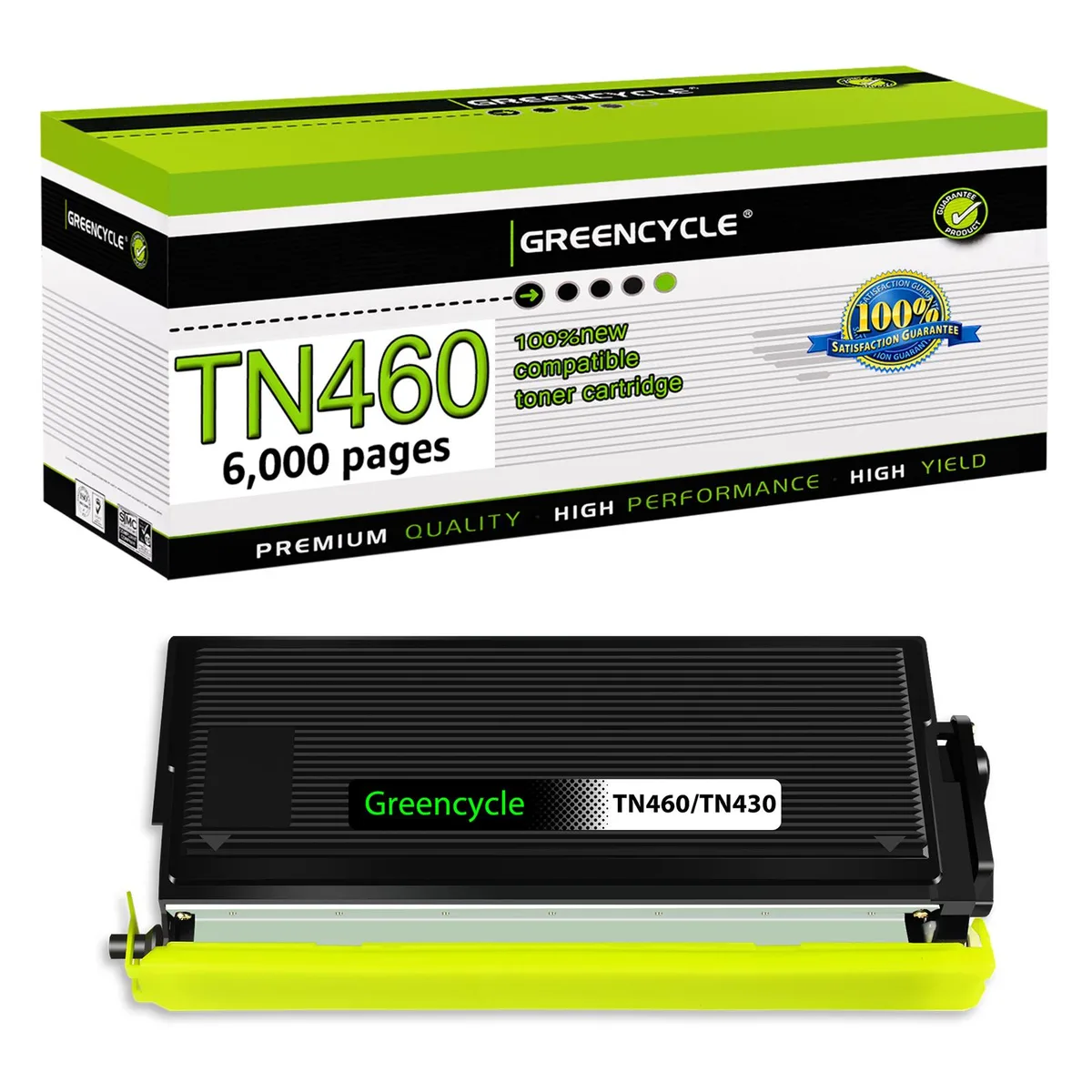 GREENCYCLE GREENCYCLE TN460 Black Toner Cartridge 6000 Pages — product photo