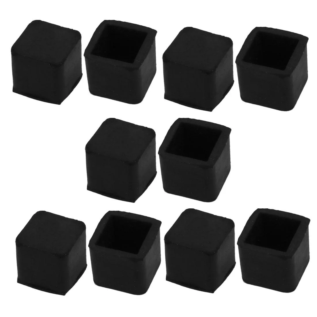 Unique-Bargains Unique-Bargains 10pcs Square Rubber Chair Leg Cap 15mm — product photo
