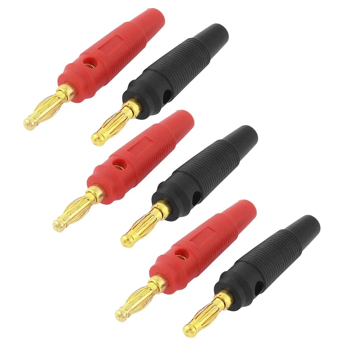 Unique-Bargains Unique-Bargains 6pcs Red Black Insulated Banana Plug Connector Adapter — product photo