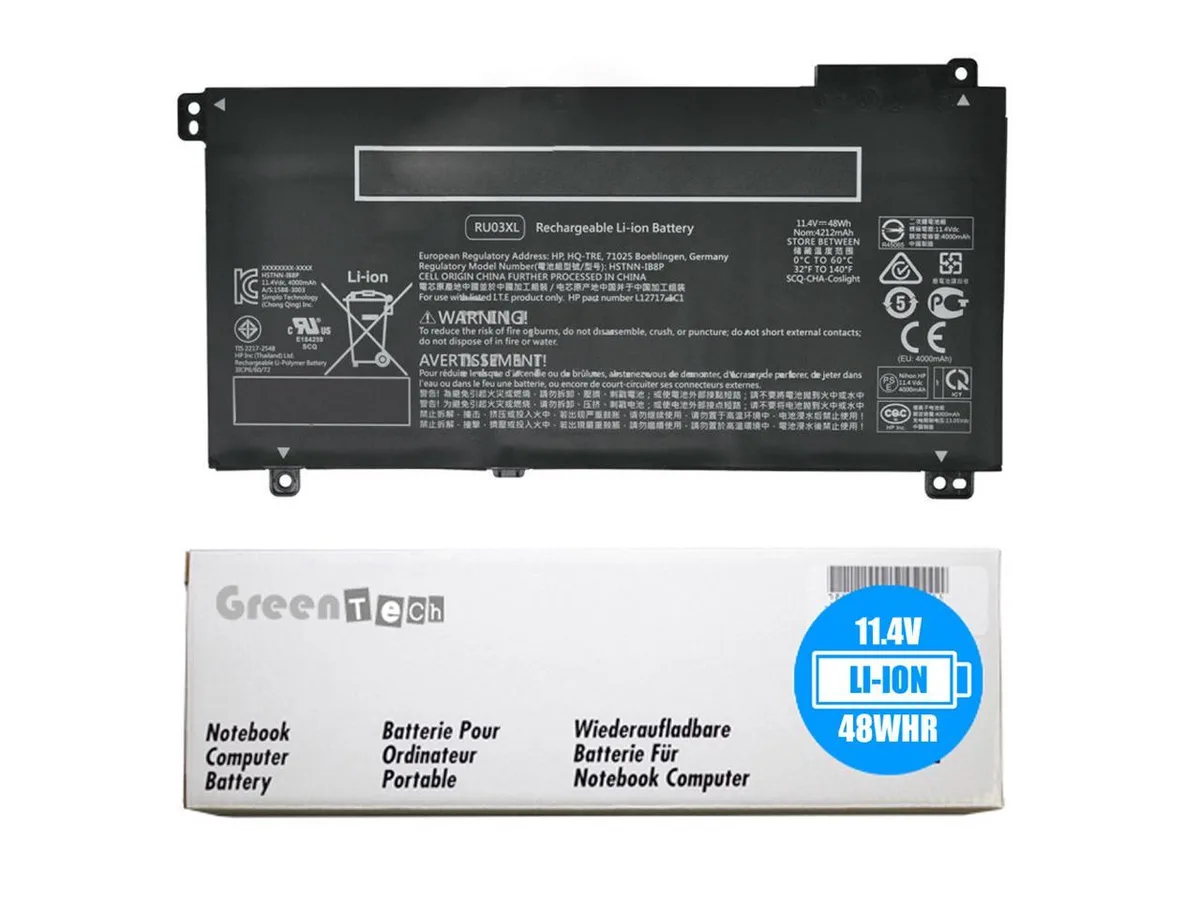 NShi NShi RU03XL 11.4V 48Whr 3 Cell laptop battery — product photo