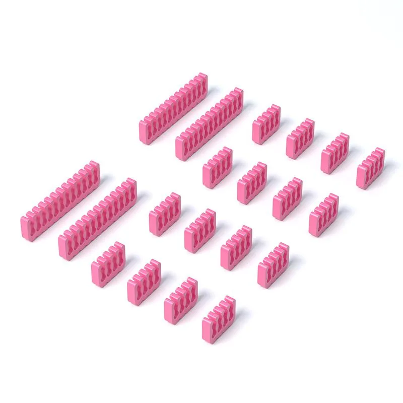 Qinghai Electronics Qinghai Electronics 20 Piece Cable Comb Set Pink 24-pin x 4 8-pin x 16 — product photo