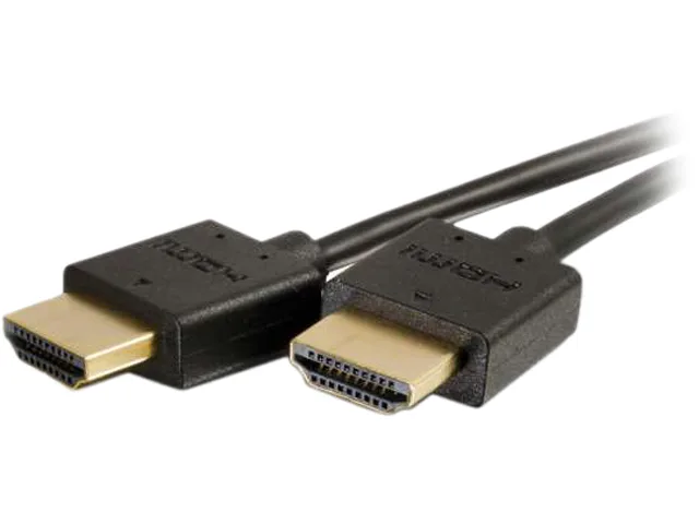 Black ultra-flexible HDMI cable, 3 ft, low-profile connectors