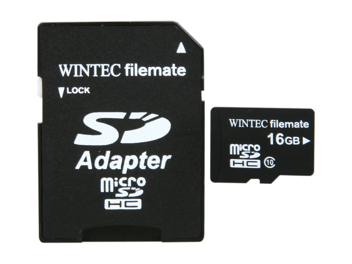 Wintec Industries Wintec Industries 3FMUSD16GBC10-R 16GB Class 10 microSDHC memory card — product photo