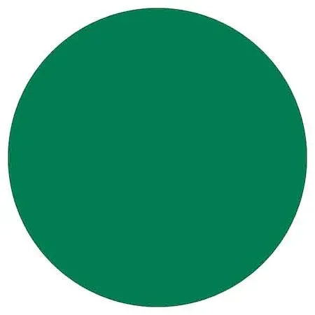Roll of 500 small green circular paper labels