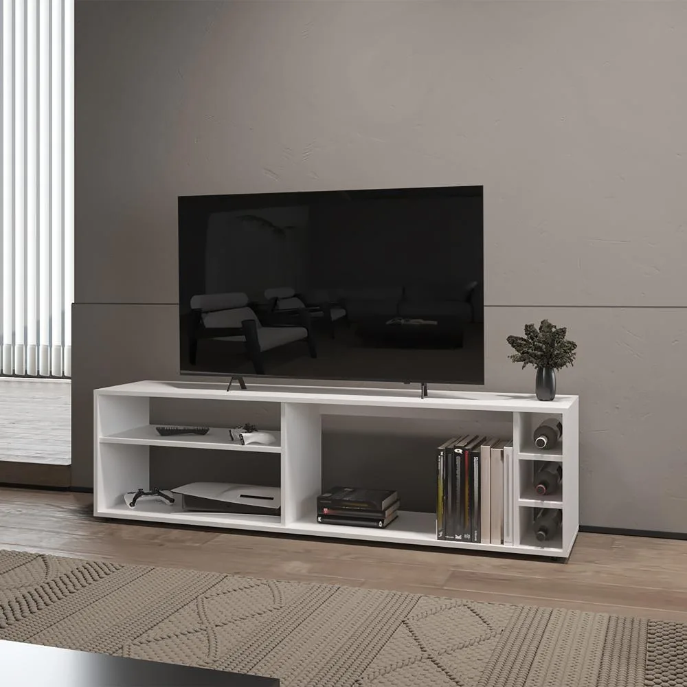 tuphen tuphen Mountainair TV Stand White Engineered Wood Home Entertainment — product photo
