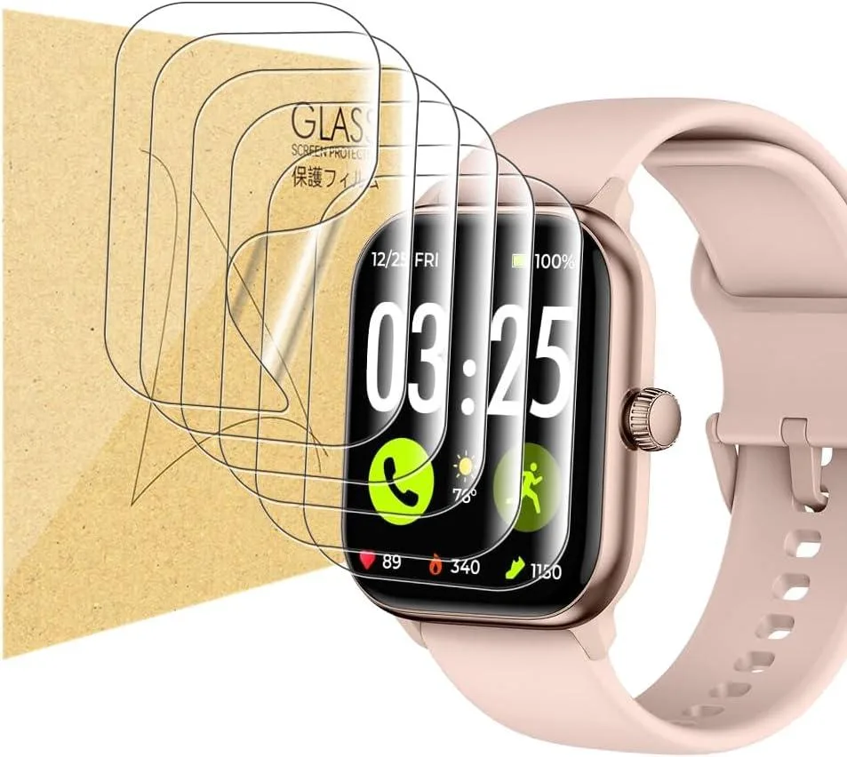 ETEIZU ETEIZU Screen Protector Film 1.85 Spade &amp; Co Health Smartwatch 4 Upgrade 6 Pack — product photo