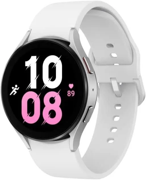 SAMSUNG SAMSUNG Galaxy Watch5 44mm Bluetooth Smartwatch Silver White Band — product photo