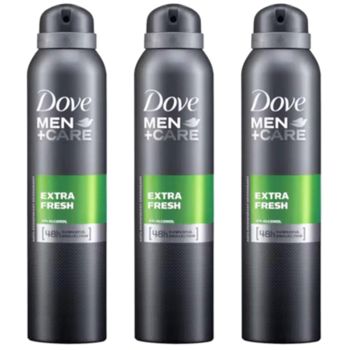 Dove Dove Men+Care Extra Fresh Antiperspirant Dry Spray 150 ml 3-Pack skin care — product photo