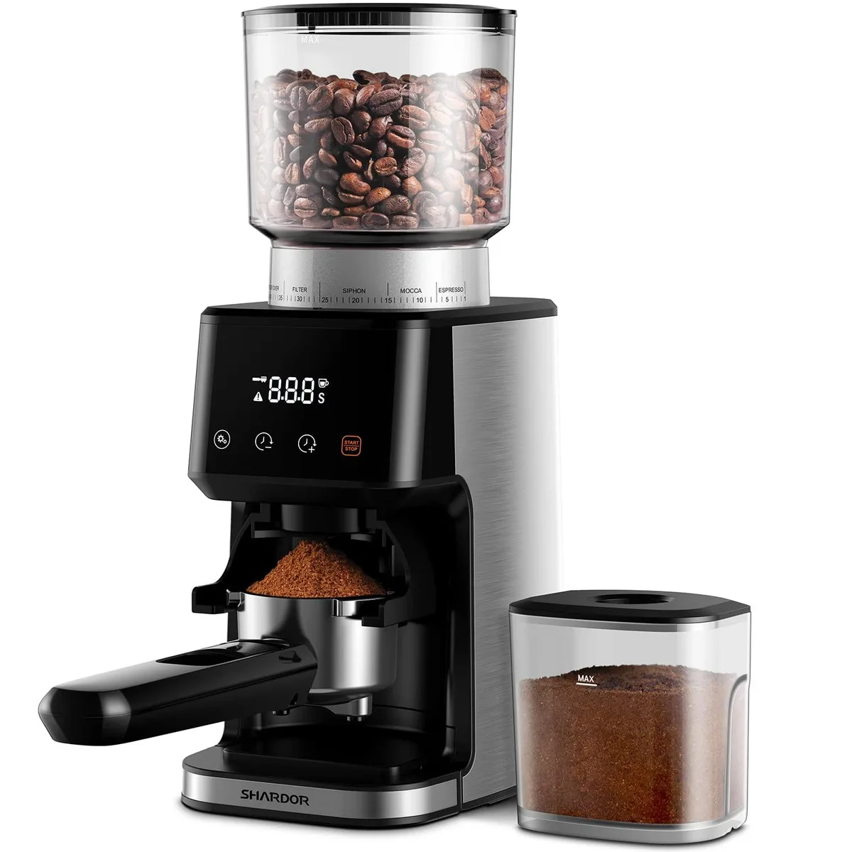  Breville Conical Burr Coffee Grinder 51 Settings 165 W Silver — product photo