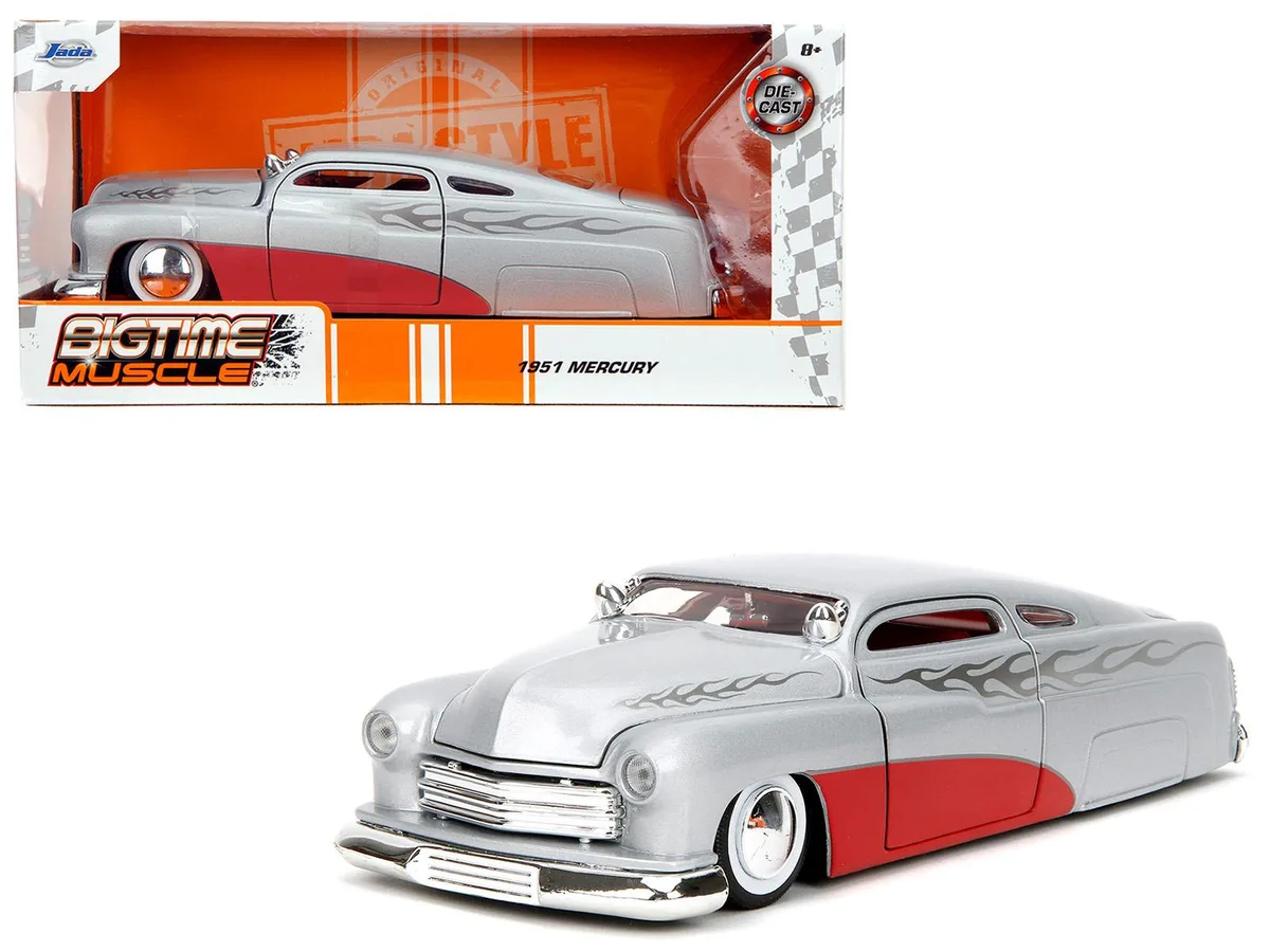 Jada Jada 1951 Mercury 1/24 Bigtime Muscle Silver Red Flame Graphics — product photo