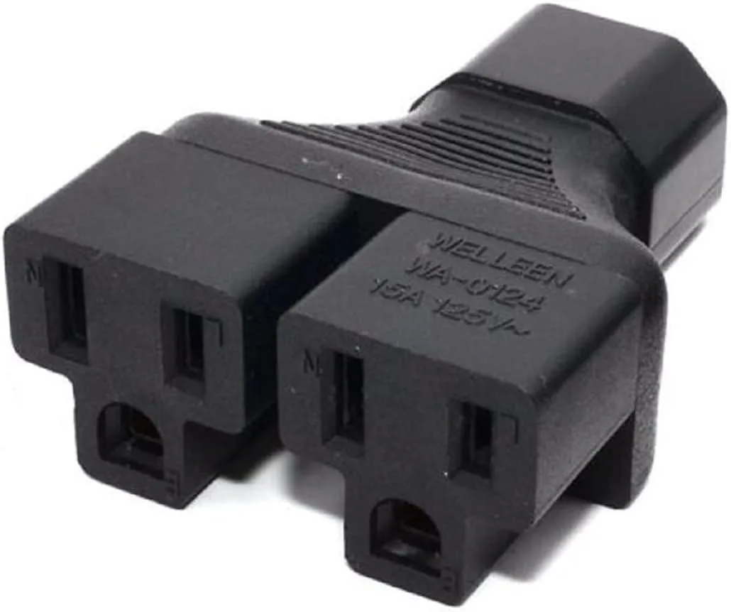 TeKit TeKit IEC C14 to 2× NEMA 5-15R Y Splitter Power Adapter — product photo
