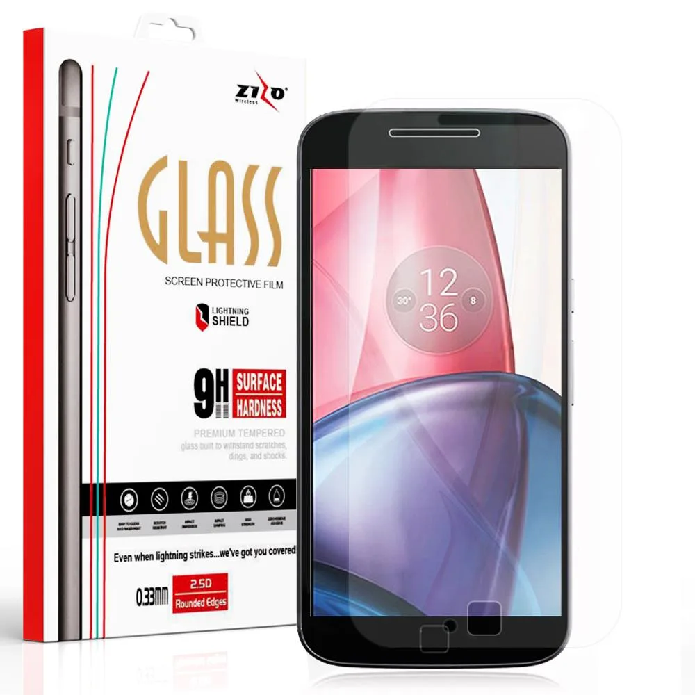 Zizo Zizo Tempered Glass Screen Protector Motorola G4 Play 5in .33mm 9H Clear — product photo