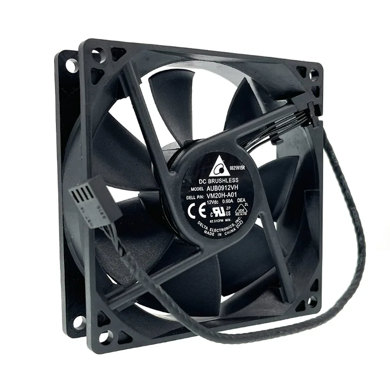 SXDOOL SXDOOL AUB0912VH 92mm PWM Case Fan 3800 RPM 67.80 CFM 4-Pin Hydraulic Black — product photo
