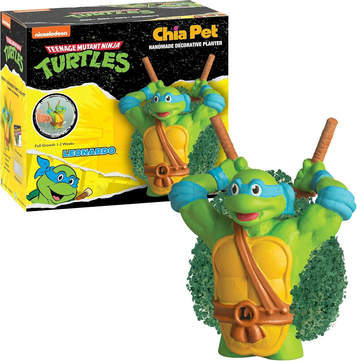 Joseph Enterprises Joseph Enterprises CP1004A16 Chia Pet Planter Teenage Mutant Ninja Turtles Leonardo general craft — product photo
