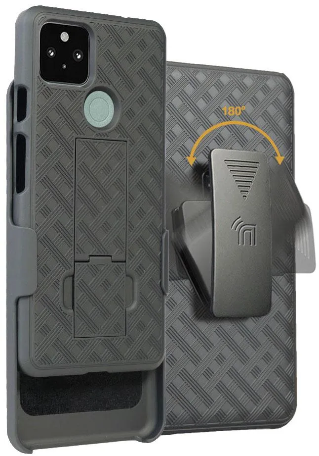 Nakedcellphone Nakedcellphone Kickstand Case + Belt Clip Holster Combo for Google Pixel 4a 5G — product photo