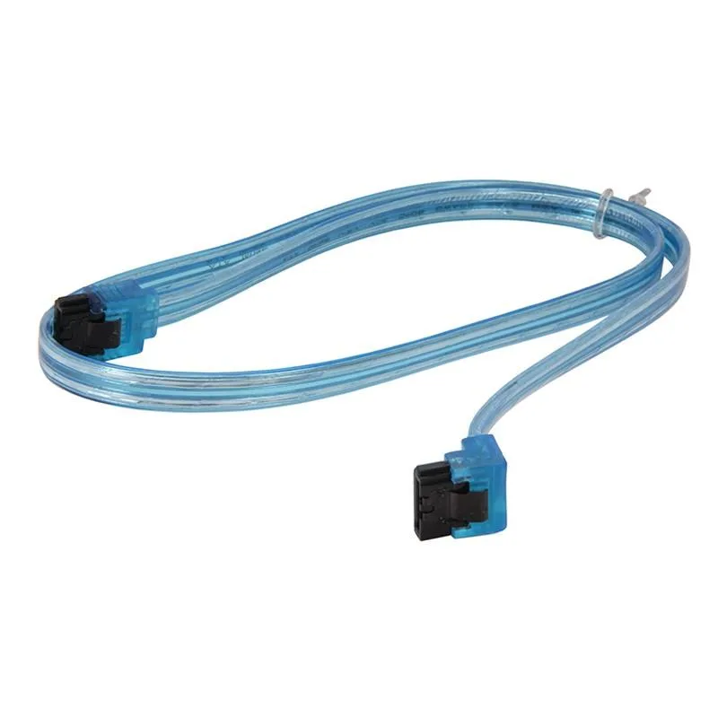 EN-Labs EN-Labs SATA24UVBL90 24" 90° to 180° SATA cable UV Blue — product photo