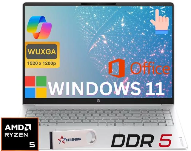 HP HP OmniBook 3 16" FHD+ Touch AMD Ryzen 5 40 8GB DDR5 1TB SSD — product photo