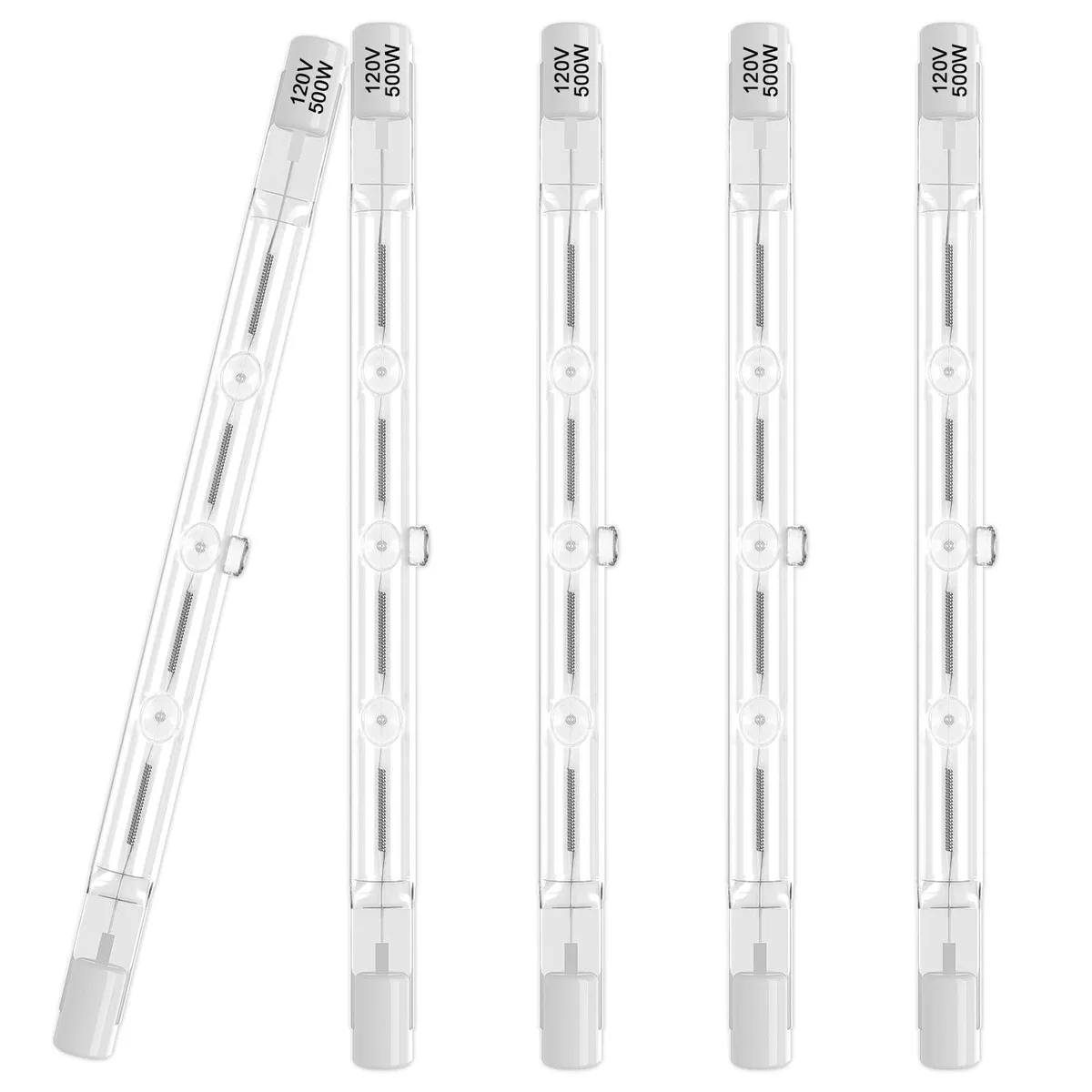 KEHIPI KEHIPI R7S 118mm T3 500W 120V 8300lm 5 Pack Halogen Standard Bulb — product photo