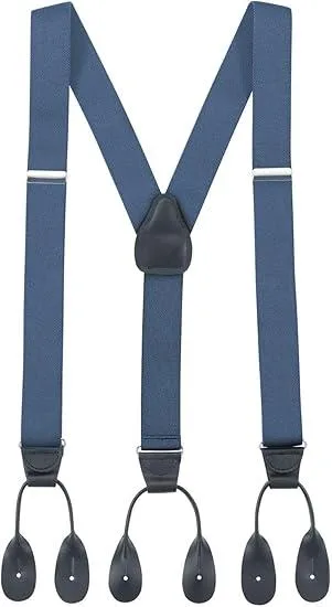 Hold'Em Hold'Em Tuxedo Suspenders Denim Regular 46" 1.25" Button End — product photo