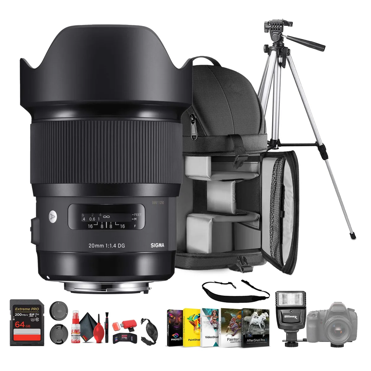 SIGMA SIGMA 20mm f/1.4 DG HSM Art Lens Sony E Bundle — product photo