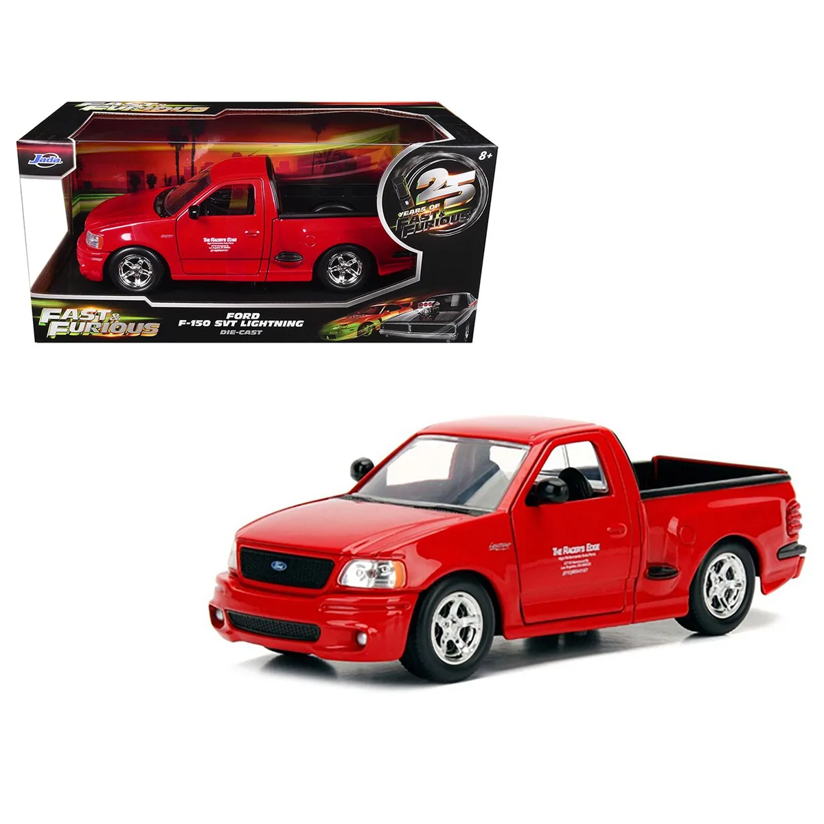 Jada Jada Ford F-150 SVT Lightning 1/24 Diecast Red "25 Years Fast &amp; Furious — product photo