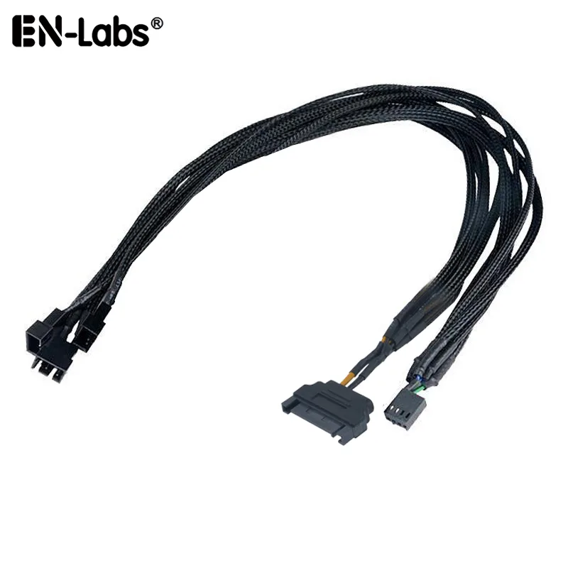 EN-Labs EN-Labs SATA3TX443CM SATA to 3x 4-pin PWM splitter cable 16.9 inch — product photo