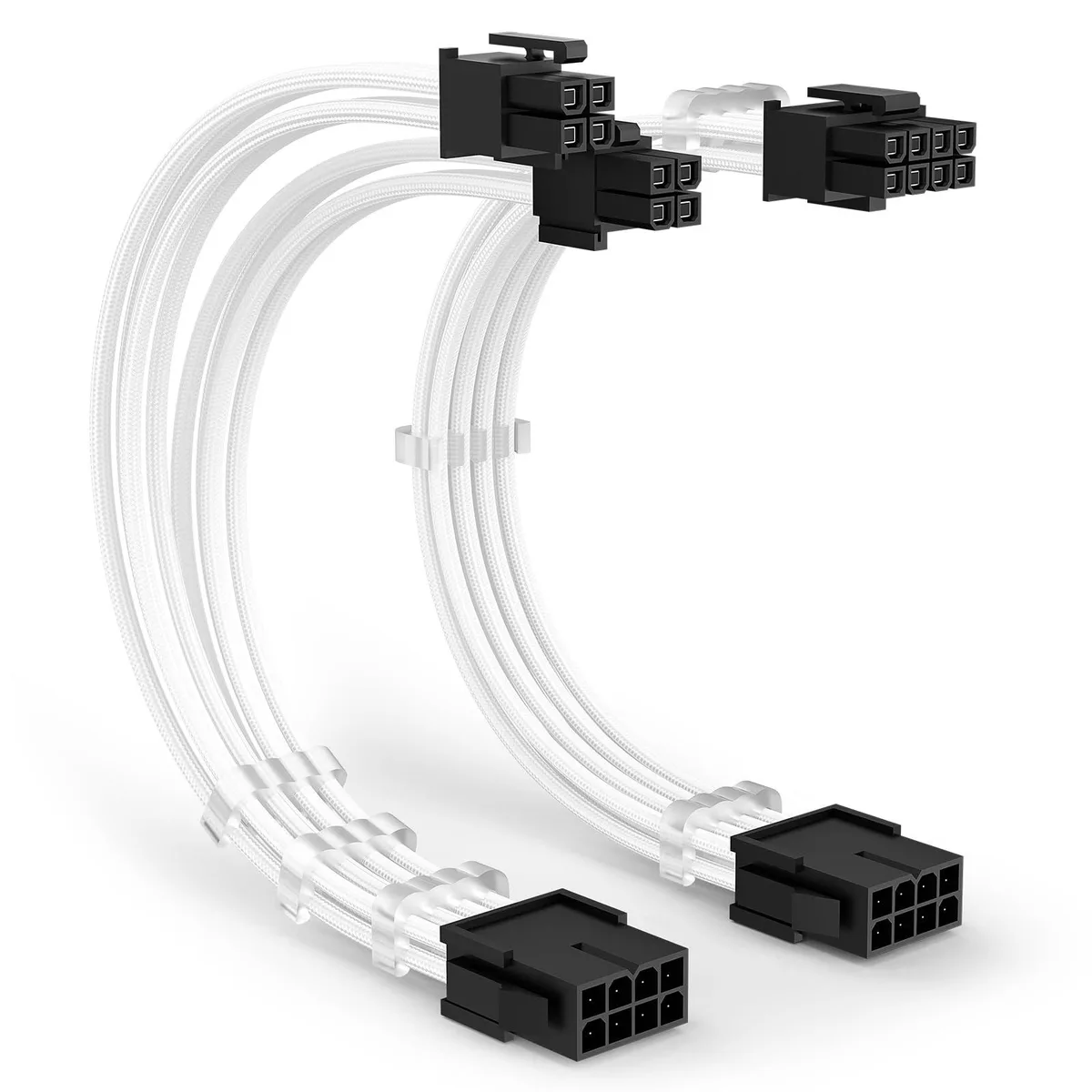  JDI JD000849 EPS 8 Pin Power Extension Cable, 11.8 inch, White, 2 Pack — product photo