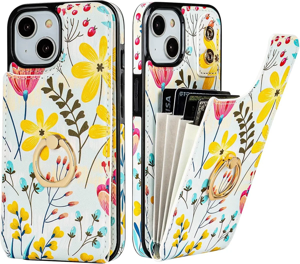 TAURKENAM TAURKENAM iPhone 13/14 Wallet Case Floral 6.1 — product photo