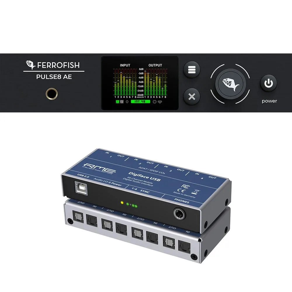 Ferrofish Ferrofish Pulse8 AE 8x8 AD/DA Converter 66-Channel ADAT to USB Audio Interface — product photo