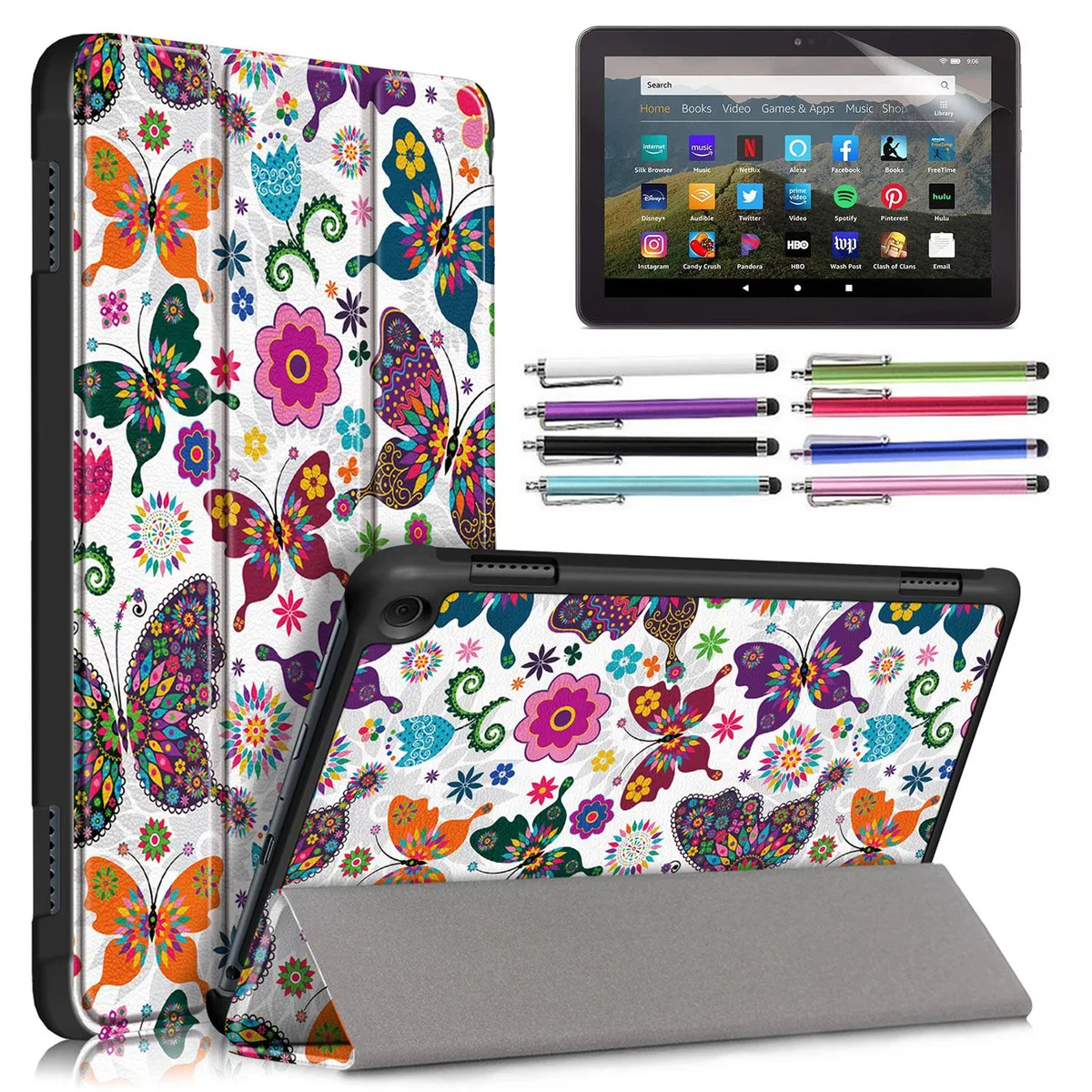 anicestore anicestore laptop case Fire HD 8 10th 12th gen 2020 2022 Butterfly — product photo