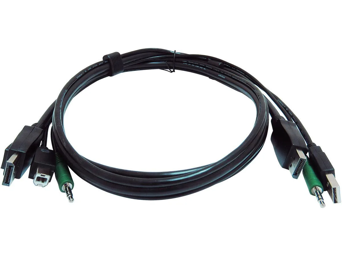 Black Box Corporation Black Box Secure KVM Cable USB DisplayPort 3.5mm Audio 10ft 3.04m — product photo