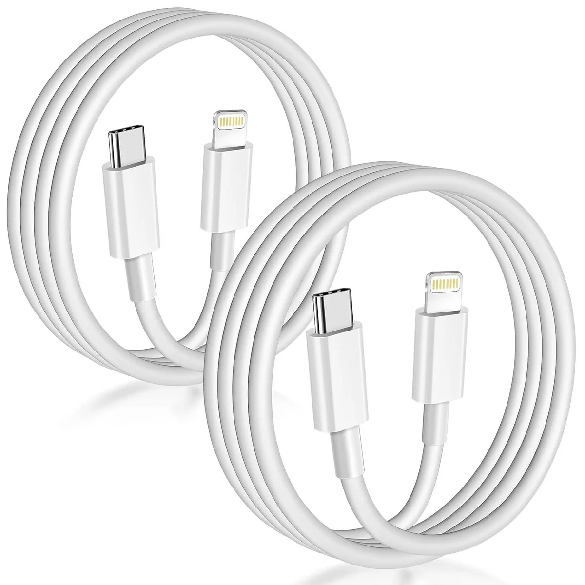 MCHOSE MCHOSE USB-C to Lightning Cable 2-Pack 6ft MFi Certified White — product photo