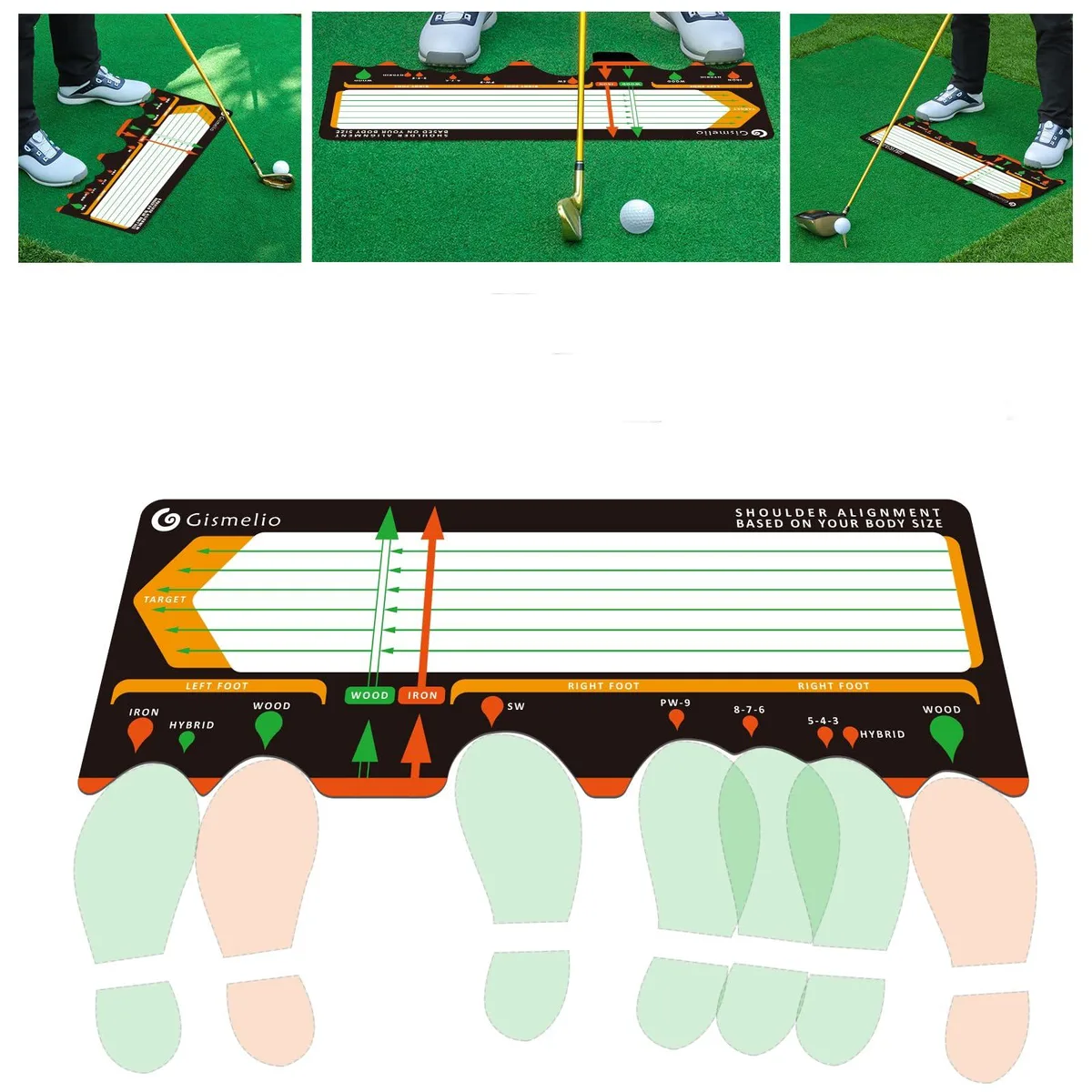 Gismelio Lx-01a Golf Training Mat Black 163.293 grams — product photo
