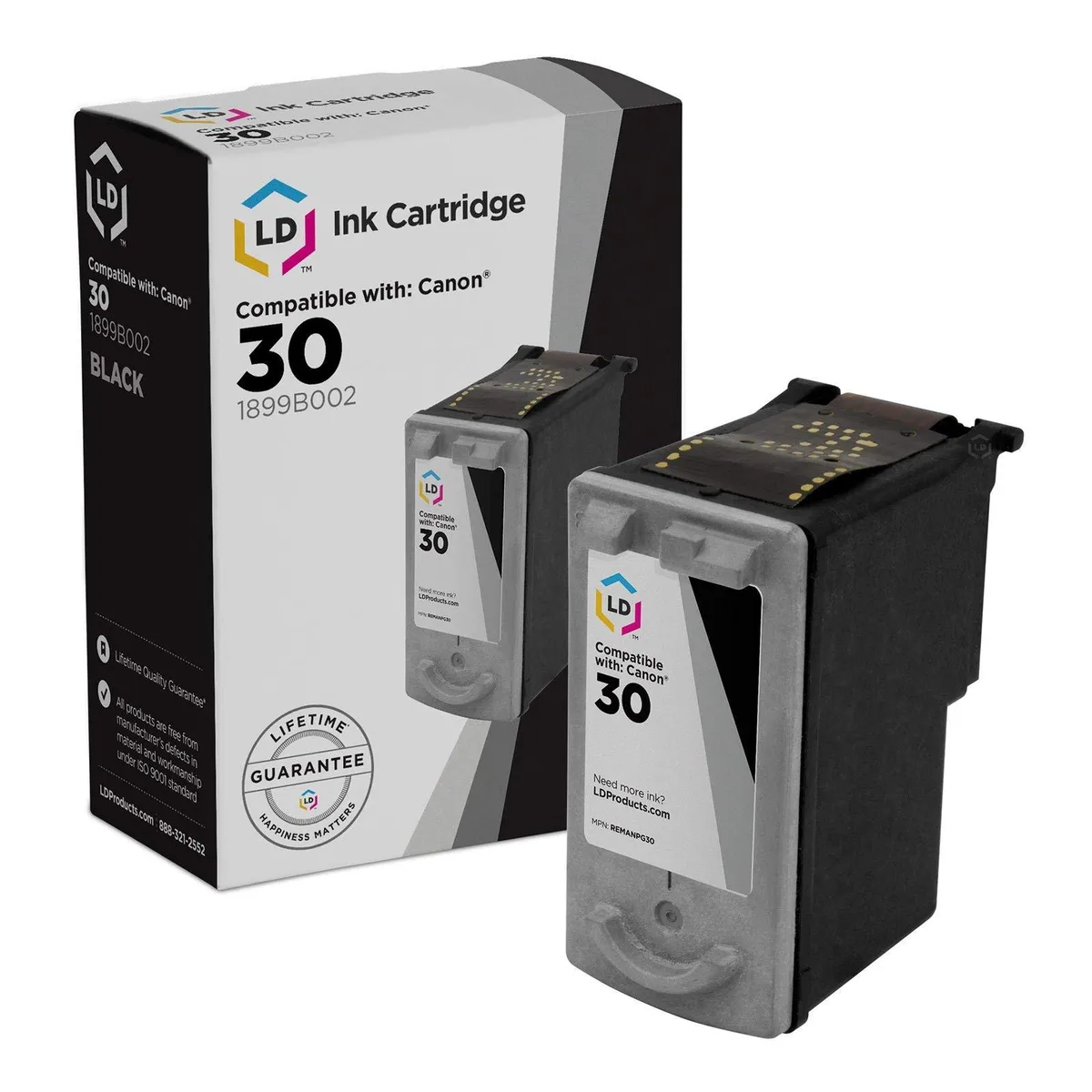 LD Products LD Products Remanufactured Ink Cartridge PG30 Pigment Black 219 Pages — product photo