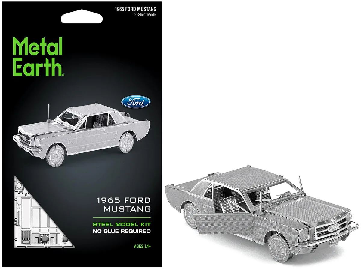 Metal Earth Metal Earth 1965 Ford Mustang Steel Model Kit (Moderate Difficulty) hobby collectible — product photo
