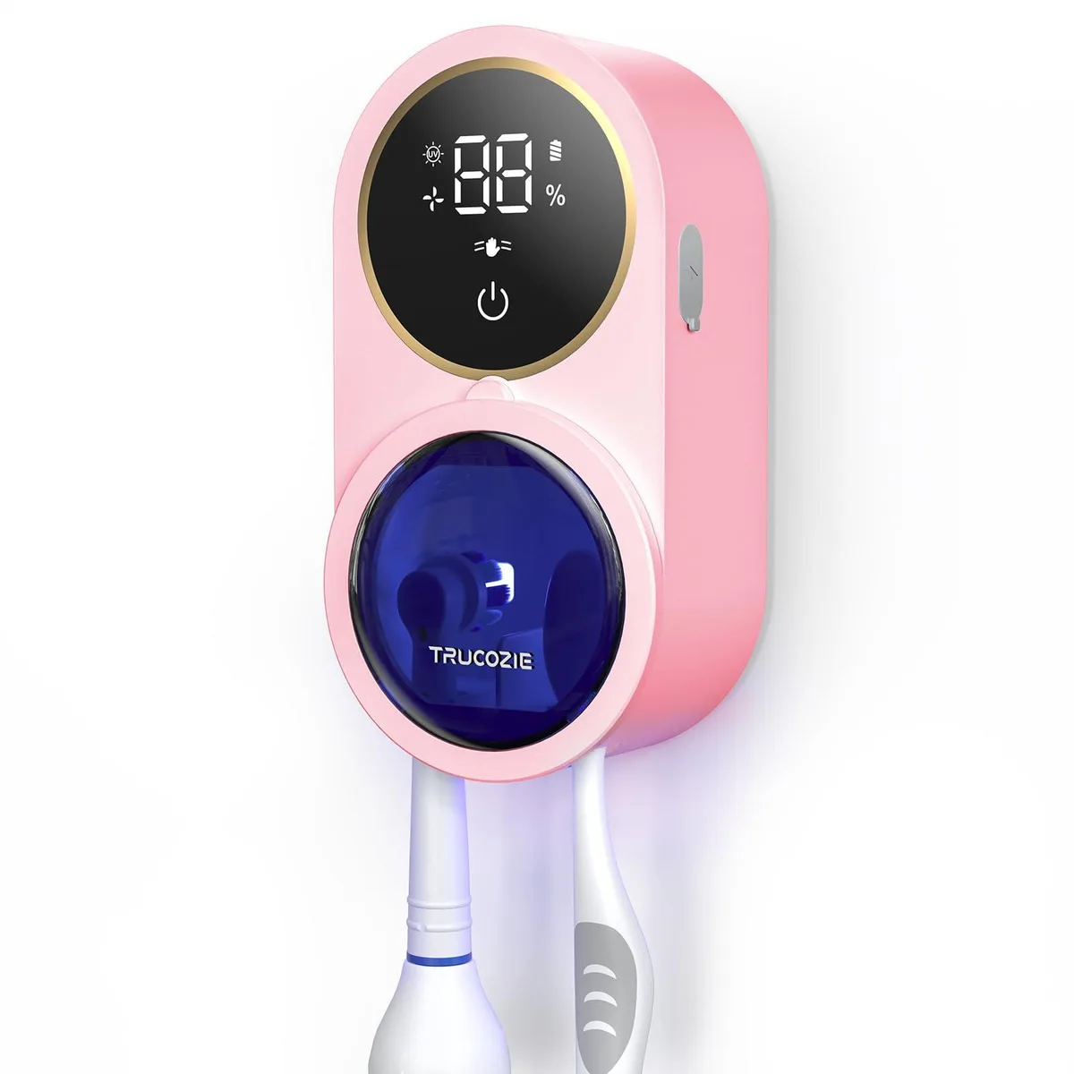  TRUCOZIE Toothbrush Holder UVC+UVA Dual Light Pink — product photo