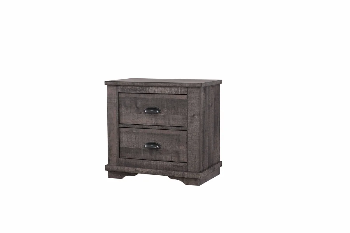 tuphen tuphen Nightstand Two Drawers Rustic Gray 25.6" 15.8" 24.6"H — product photo