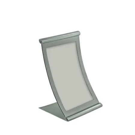 Azar Displays Azar Displays 300881 5.5"W x 8.5"H Curved Metal Frame Silver — product photo