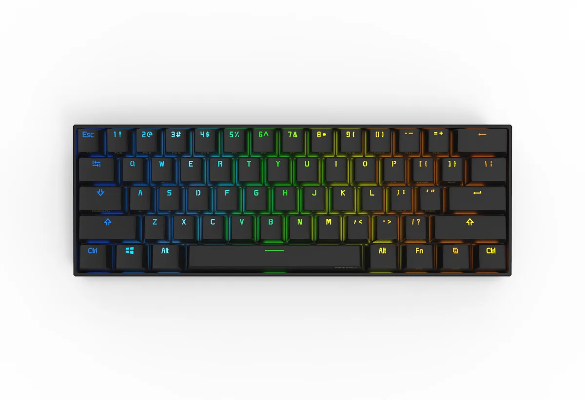 Anne Pro Anne Pro 2 60% Mechanical Gaming Keyboard Gateron Red Switch Black — product photo
