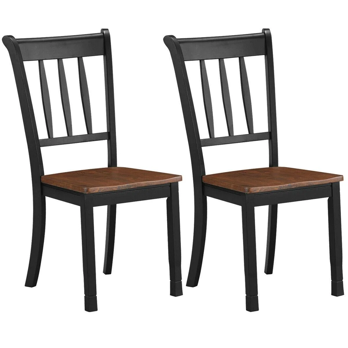 SlickBlue SlickBlue 2 Solid Whitesburg Spindle Back Wood Dining Chairs Black — product photo