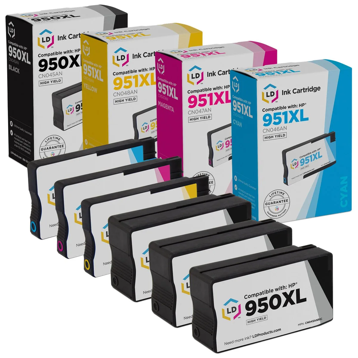 LD Products LD Products Compatible Ink Cartridge HP 950XL 951XL High Yield 6-Pack — product photo