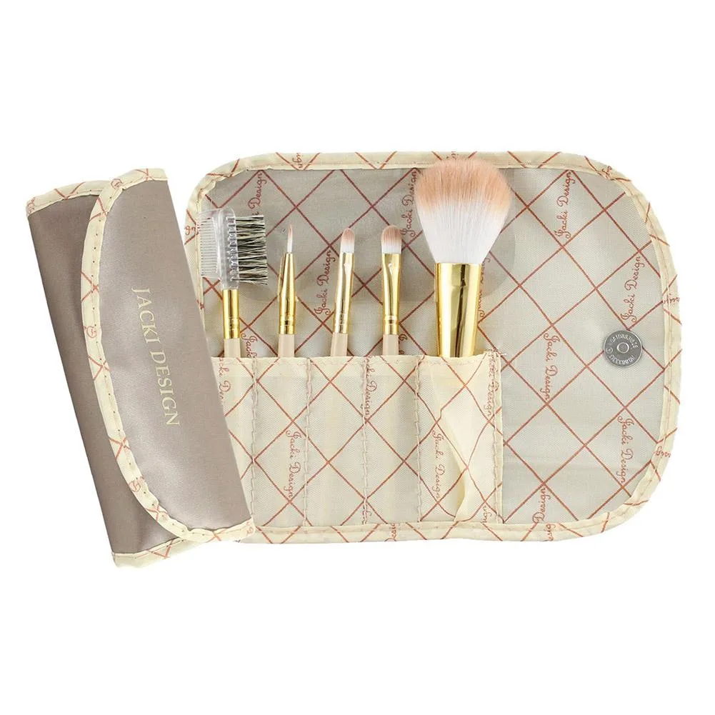 Jacki Design Jacki Design FYD33103CH 5 Piece Makeup Brush Set Cream — product photo