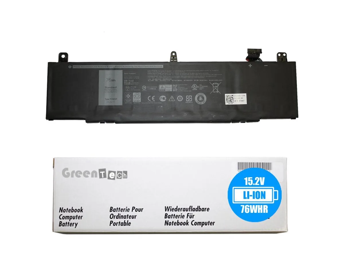 NShi NShi TDW5P 15.2V 76Whr 4 Cell laptop battery for Dell Alienware 13 R3 — product photo
