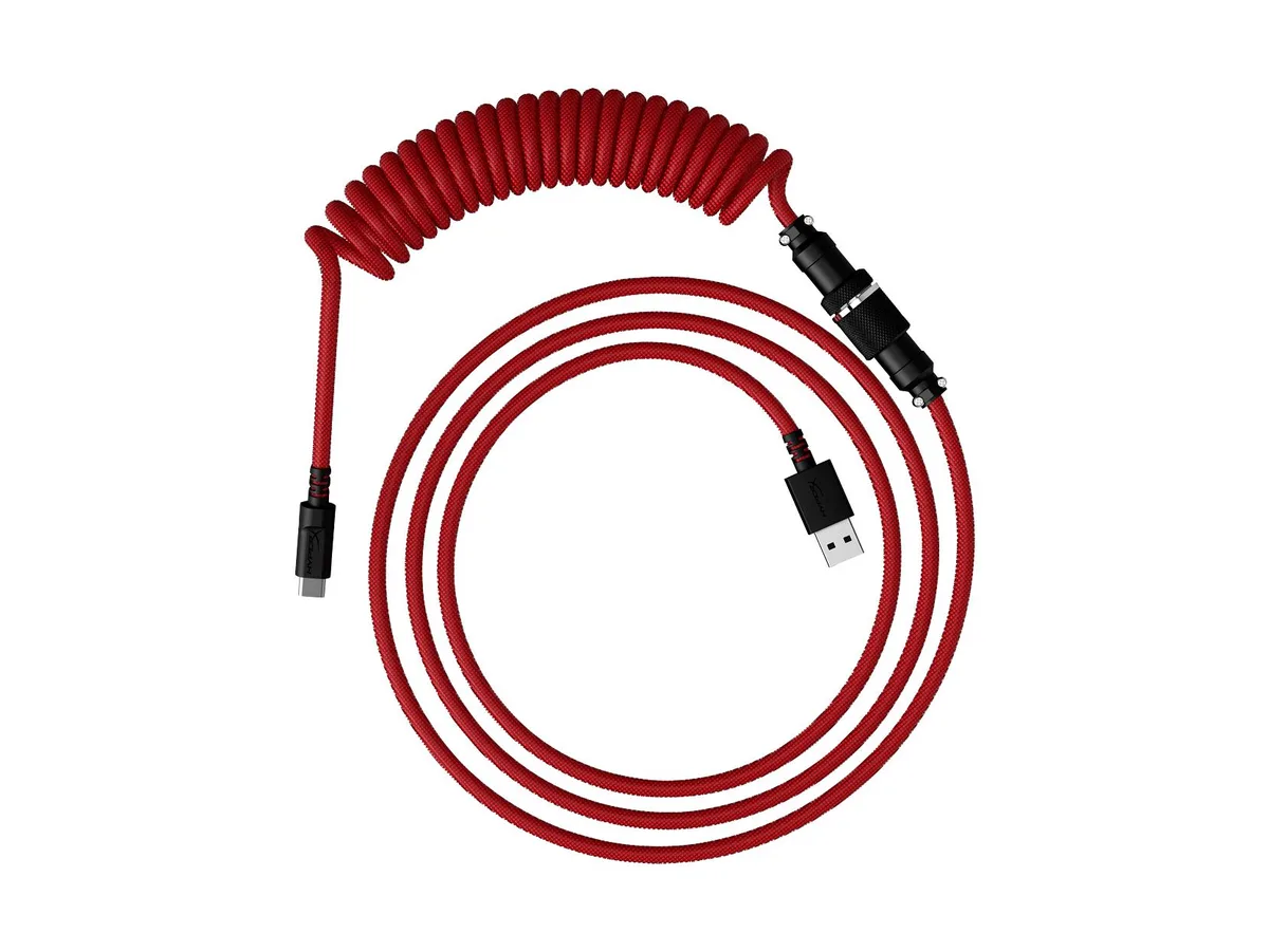 HP HP HyperX USB-C Coiled Cable Red-Black 6J677AA — product photo
