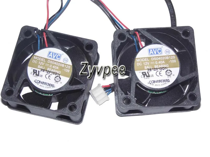 Zyvpee Zyvpee DS04020B12S 40x20mm 12V 3-pin 2-pack case fan — product photo